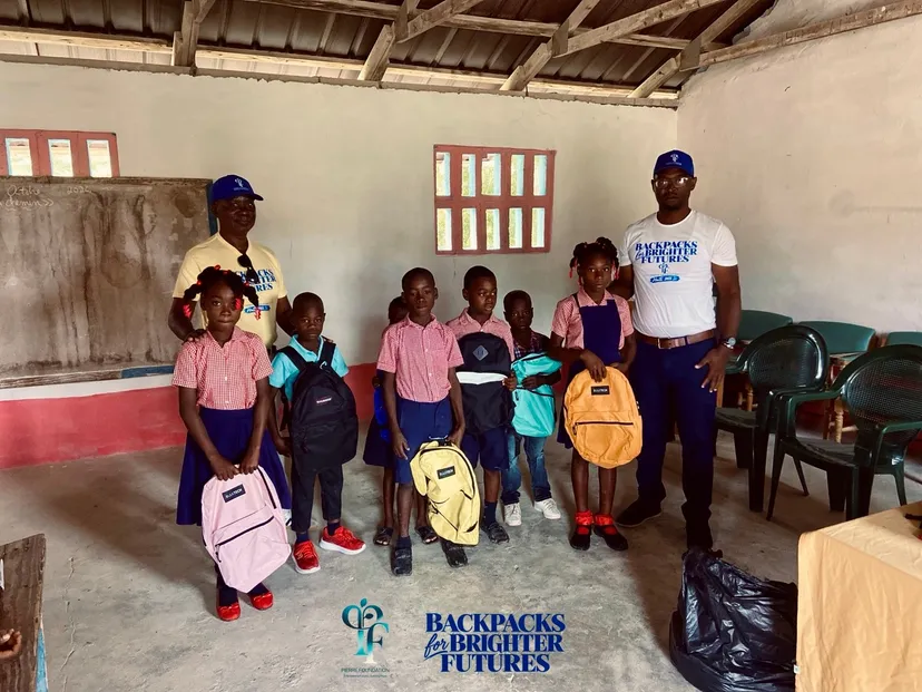 Backpacks for Brighter Futures: Pierre Foundation Delivers School Supplies to 175 Children at Five Schools in Haiti photo 1